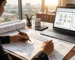 Feasibility assessment for renewable energy projects including engineering validation, site analysis, grid connectivity, and financial viability
